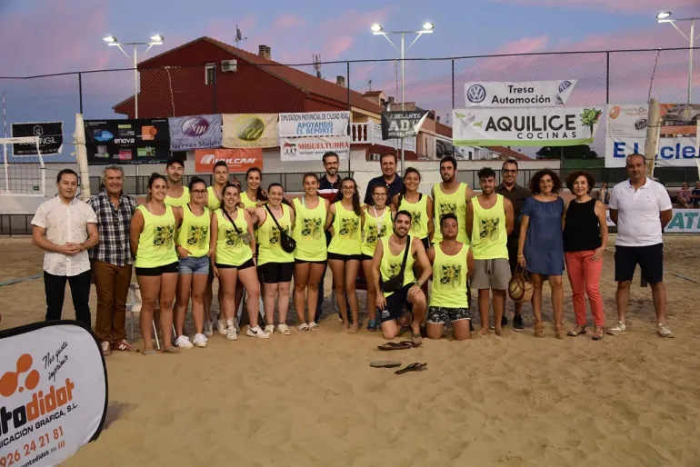 imagen de la inauguración Torneo Voley Playa, Miguelturra, julio 2019.