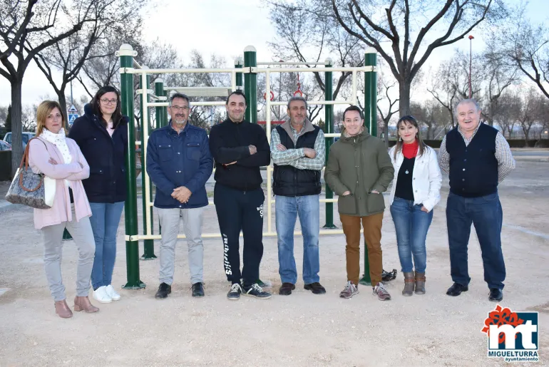 imagen de la inauguración del parque de calistenia, febrero 2019