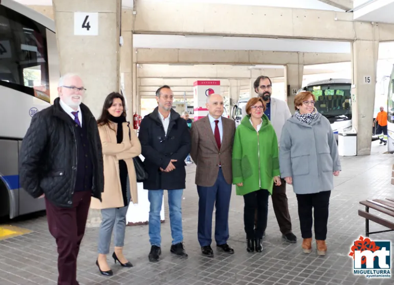 imagen autoridades en la Estación de Autobuses de Ciudad Real, 19 noviembre 2018