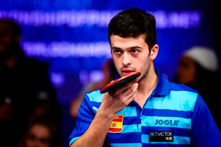 imagen de Javier Benito en el mundial de Londres, enero 2020, imagen Club Tenis de Mesa Miguelturra