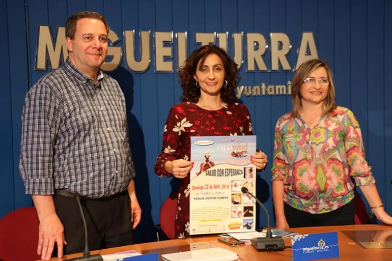 imagen de la presentación de la jornada Exposalud en Miguelturra, abril 2018