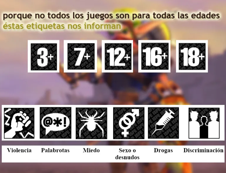 imagen sobre juegos y sus edades correspondientes