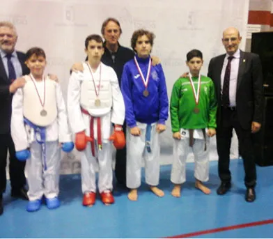 imagen de ganadores del Campeonato Regional de Karate, marzo 2017