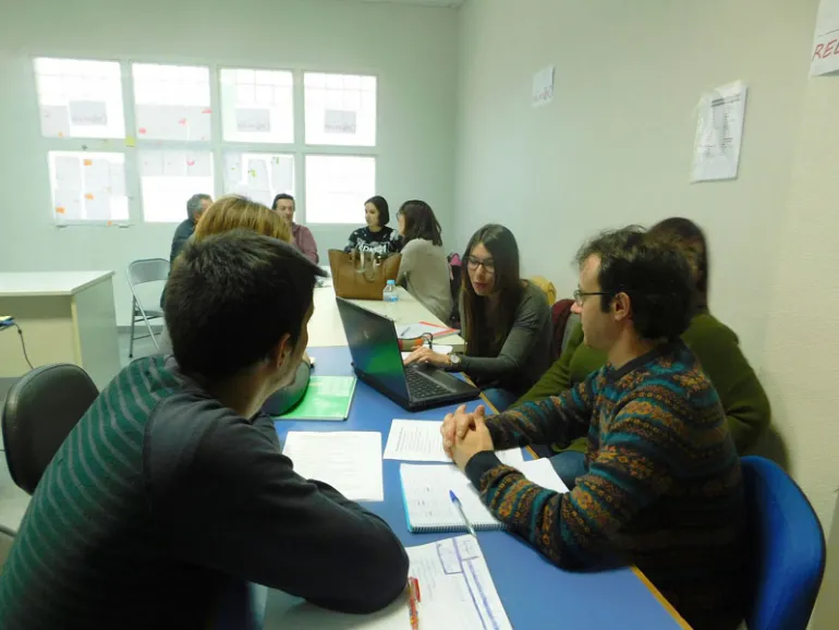 imagen del grupo de la Lanzadera de Empleo de Miguelturra, febrero 2017