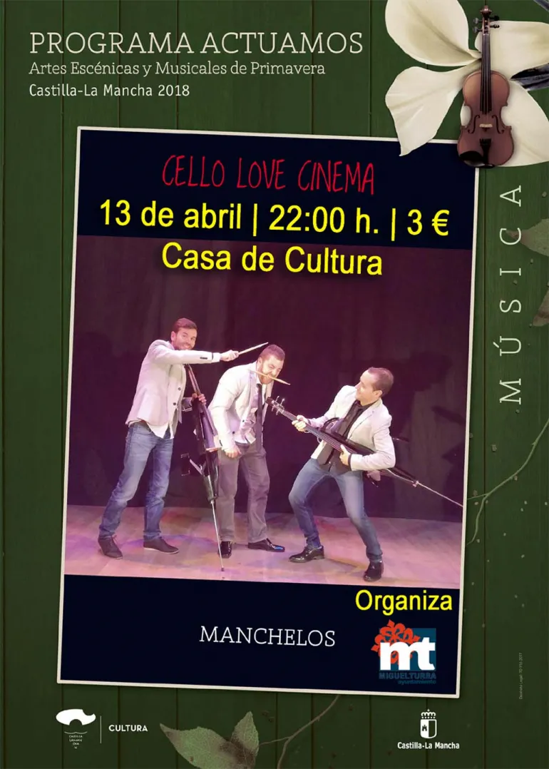 imagen cartel actuación de Manchelos en Miguelturra, abril 2018