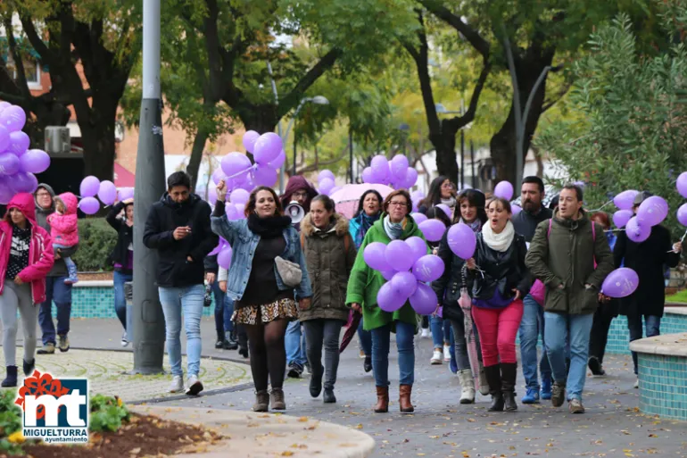 imagen de la marcha contra la violencia de género en Miguelturra, noviembre 2018