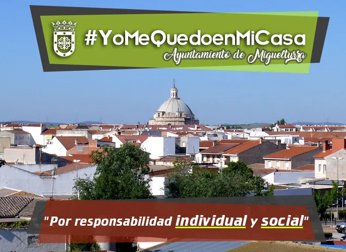 imagen fotomontaje Yomequedoencasa, Coronavirus Miguelturra 2020