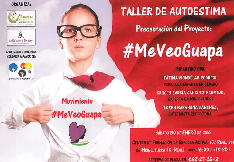 imagen del cartel del curso de autoestima, enero 2016
