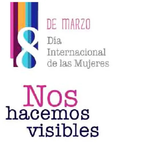 imagen del slogan Nos Hacemos Visibles, Día Internacional de la Mujer 2017 Miguelturra