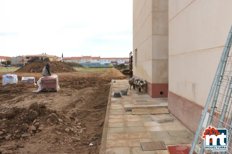 imagen de las obras de acceso a la Casa de la Capellanía de Miguelturra, noviembre 2018