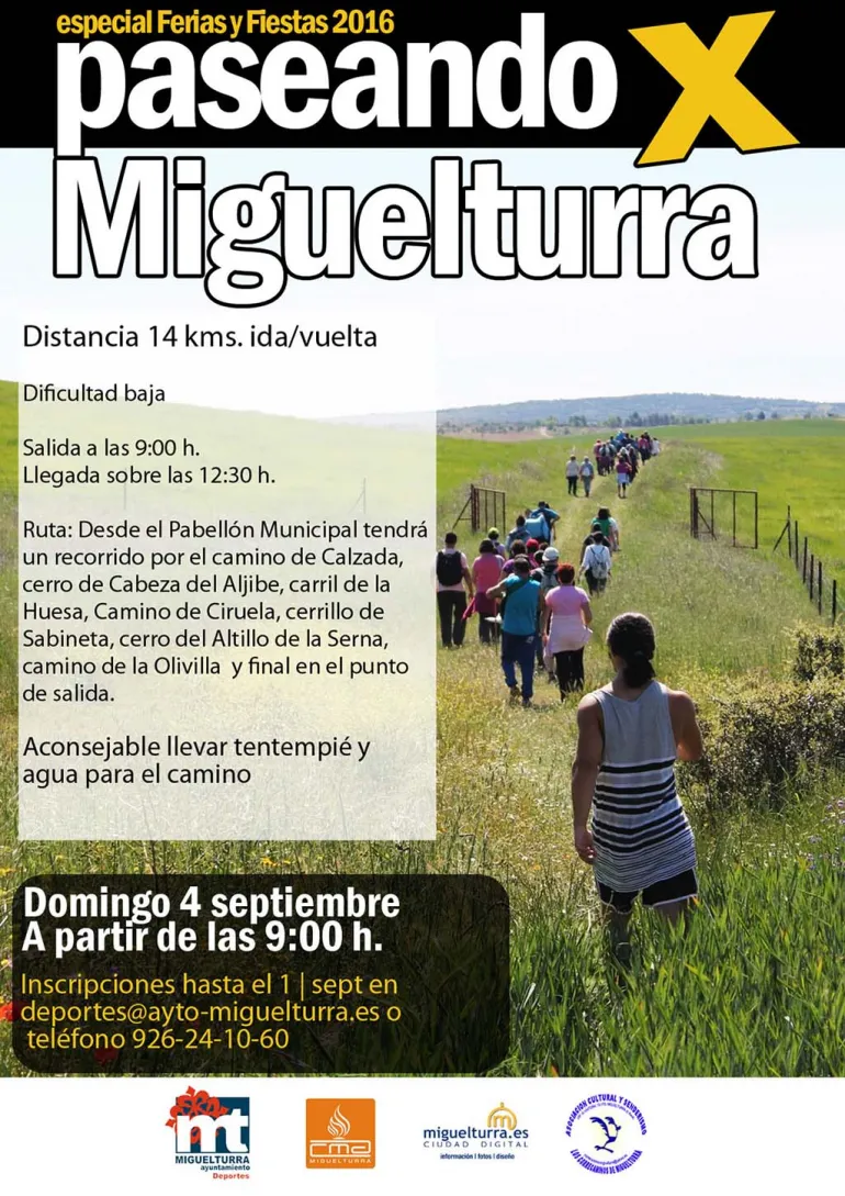 imagen del cartel Paseando por Miguelturra especial Ferias y Fiestas 2016