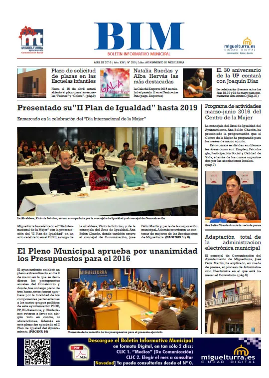 imagen portadal del BIM de abril de 2016