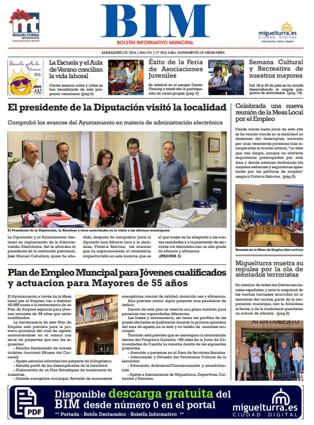 imagen de la portada del BIM de agosto de 2016