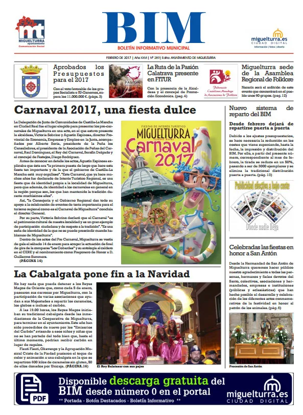 imagen portada del BIM, febrero de 2017