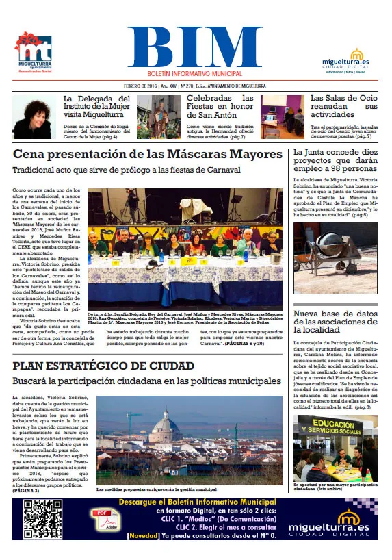 imagen de la portada del BIM de febrero de 2016