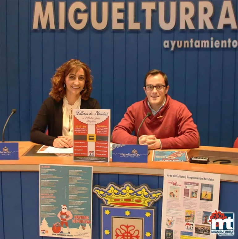 imagen de Mondéjar y Rodríguez durante la presentación de Navidad 2017