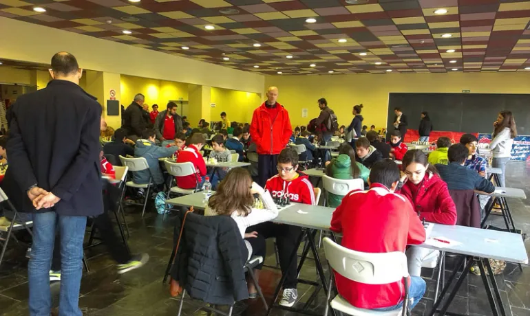 imagen de la primera jornada campeonato provincial ajedrez, 17 enero de 2016, fuente Alberto Sánchez Ruiz