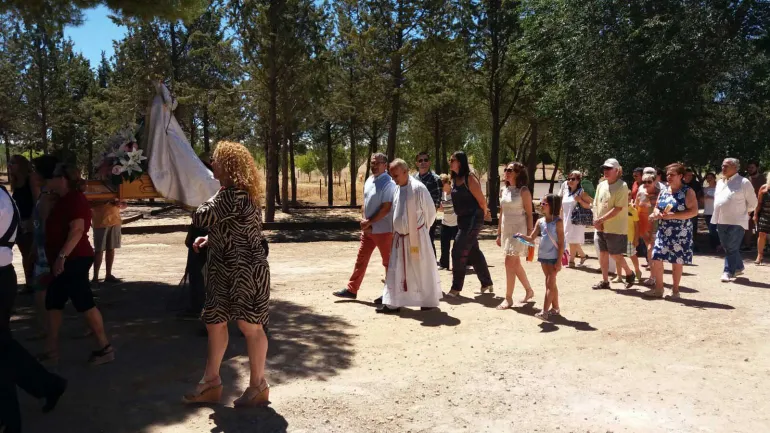 Imagen de la procesión de la Virgen Blanca, Peralvillo, Agosto 2017