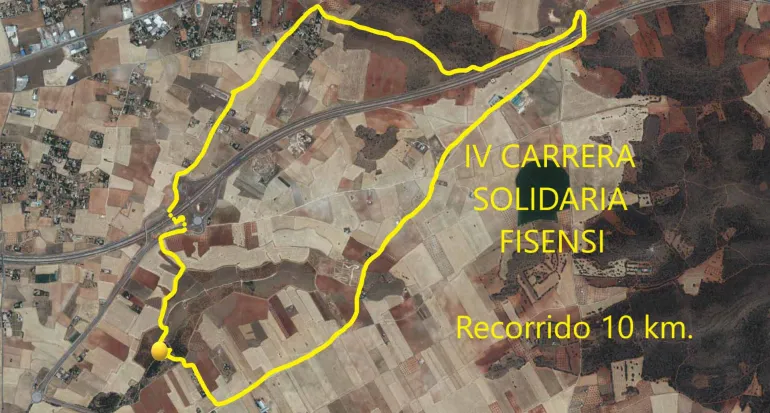 imagen del mapa recorrido de la Carrera Solidaria Fisensi 2019 Miguelturra