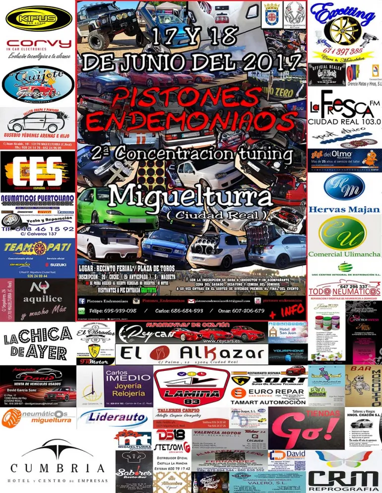 imagen cartel segunda concentracion tunning Miguelturra, junio 2017