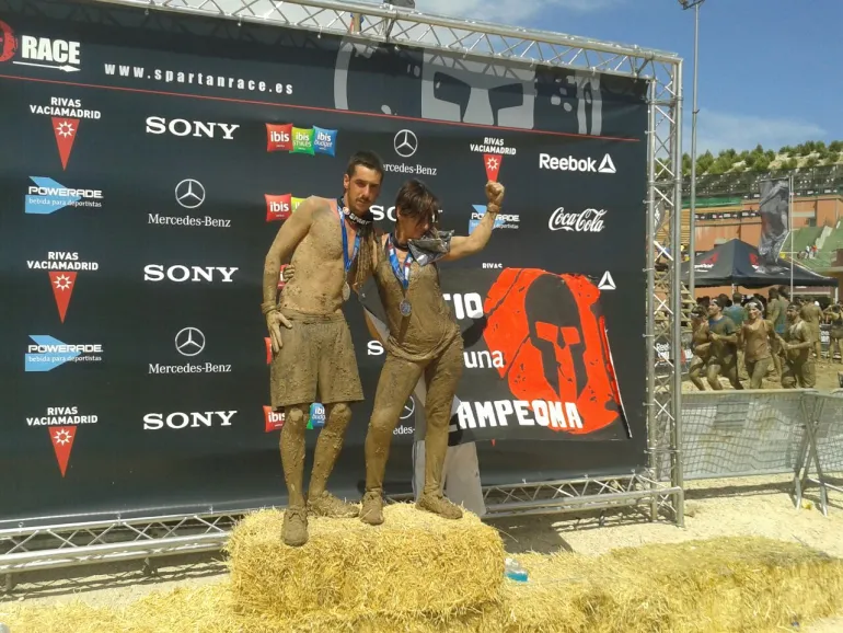 Imagen de Rocio Casas y Christian Quesada en la Spartan Race 