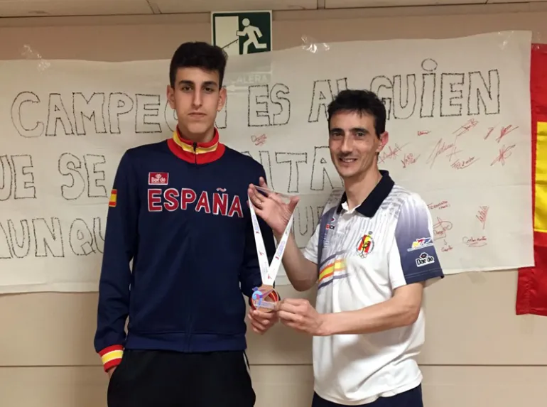 imagen de Mario Pérez Casanova y Miguel Ángel López, de izquierda a derecha, mayo 2018