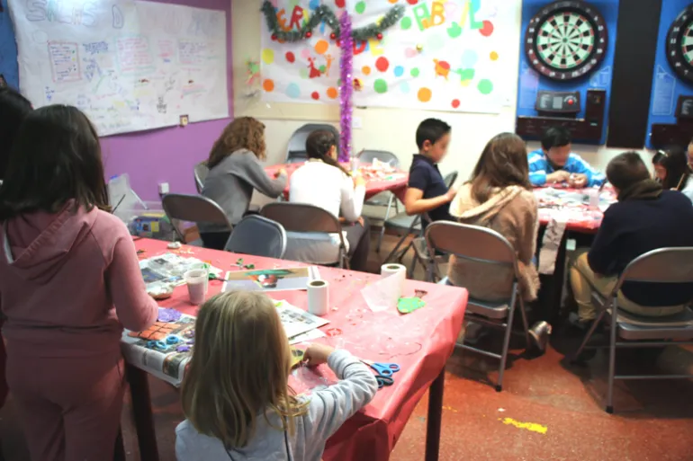 imagen de los talleres de Navidad en el Centro Joven, diciembre 2017