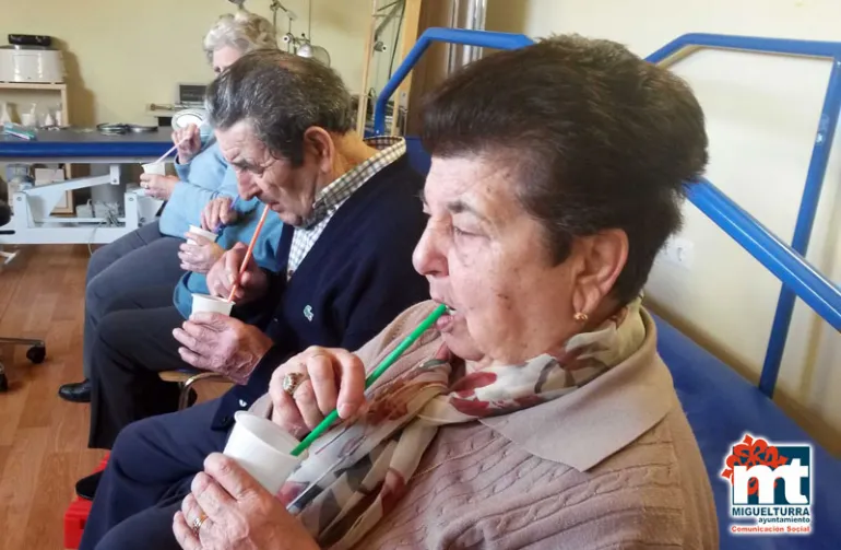imagen de una de las sesiones del taller de fisioterapia respiratoria