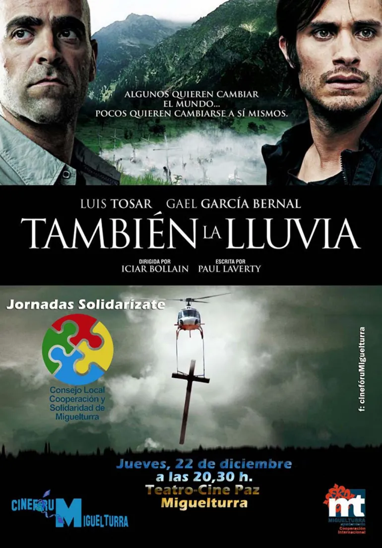 imagen del cartel de la proyección de También la lluvia, diciembre 2016