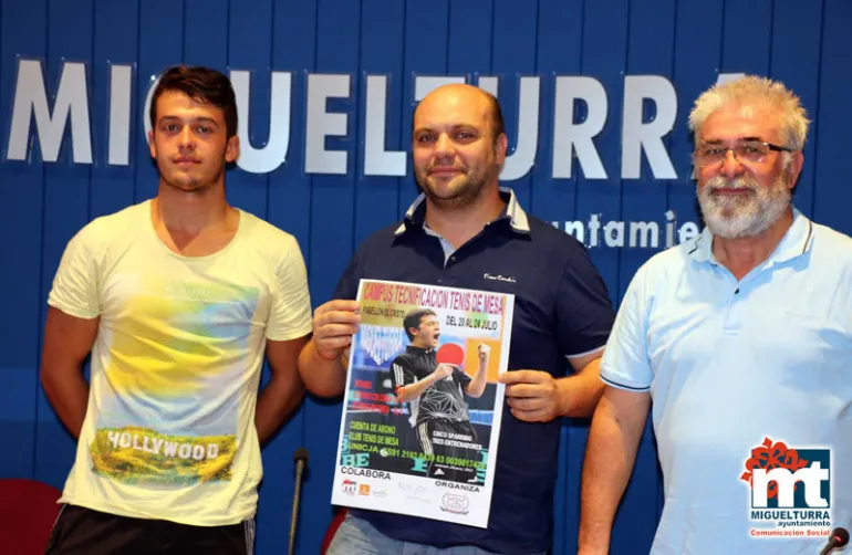 imagen presentación Campus Tecnificación Tenis de Mesa, julio 2015