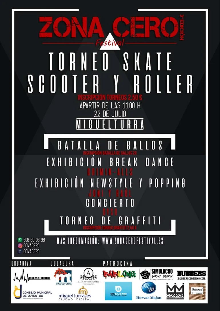 imagen del cartel anunciador del Festival Zona Cero, julio 2017