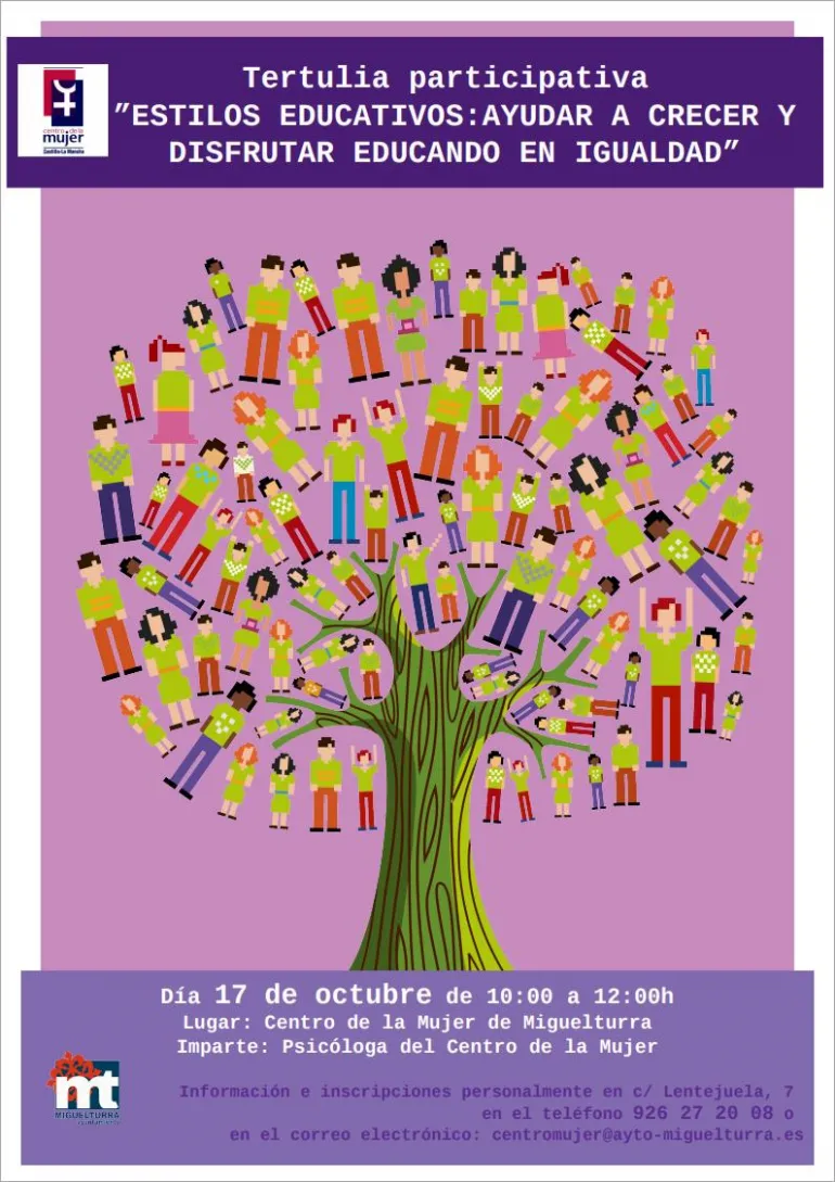 imagen del cartel de la tertulia del Centro de la Mujer del 17 de octubre de 2019
