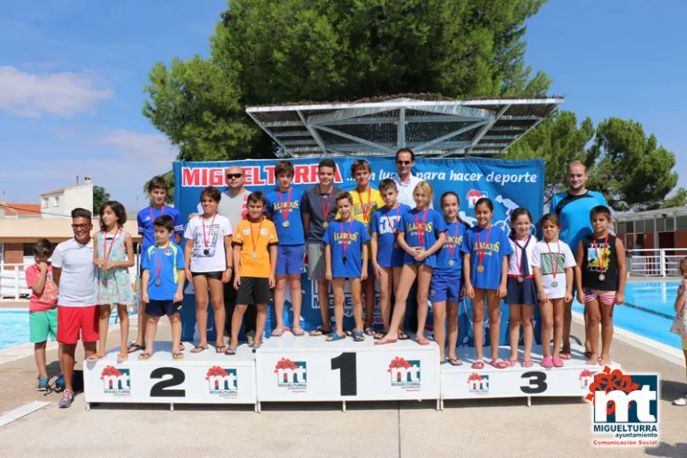 imagen del podio del torneo de natación de Ferias, septiembre de 2015