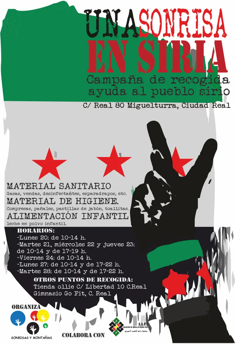 imagen cartel campaña solidaria Una Sonrisa en Siria, junio 2016