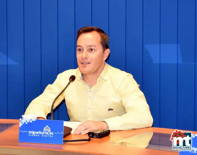 imagen del concejal Diego Rodríguez Tercero durante la rueda de prensa, septiembre 2019