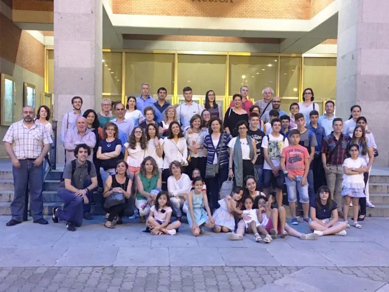 imagen grupal del viaje a Madrid de la Escuela de Música y Danza de Miguelturra, mayo 2017