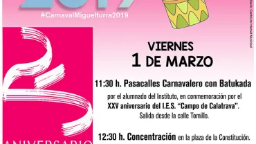 evento imagen cartel actividades IES viernes 1 marzo 2019 en Miguelturra, diseño cartel Centro de Internet de Miguelturra