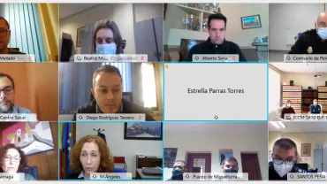 imagen de la captura de pantalla de la videoconferencia realizada, enero 2021