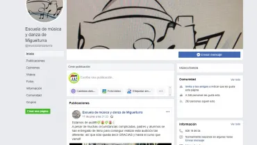 imagen captura pantalla del Facebook de la Escuela de Música y Danza de Miguelturra, junio 2020