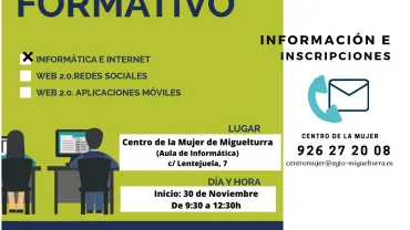 imagen del cartel anunciador del curso de nuevas tecnologías, noviembre 2020