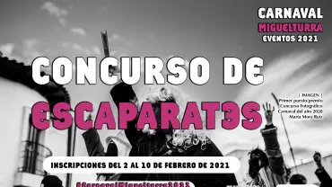 evento imagen cartel concurso escaparates Carnaval Miguelturra 2021