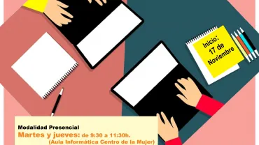 imagen del cartel anunciador del curso del Centro de la Mujer