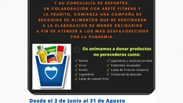 evento imagen cartel recogida alimentos, Ayuntamiento Miguelturra, junio a agosto 2020