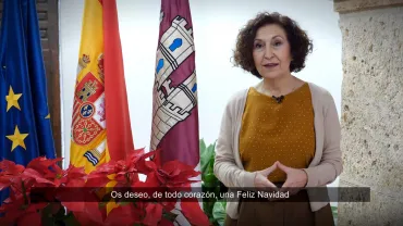 imagen del vídeo de la felicitación navideña de la alcaldesa de Miguelturra Laura Arriaga, diciembre 2020