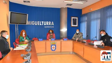 imagen de la reunión del comité municipal de emergencias de Miguelturra, enero de 2021