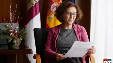 imagen de la alcaldesa Laura Arriaga durante la lectura de la carte, enero 2021