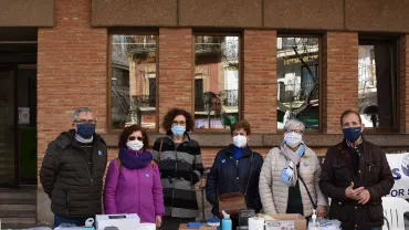 imagen de Laura Arriaga en la mesa petitoria, febrero de 2021