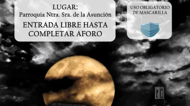 imagen cartel anunciador de la velada de noche de ánimas, 31 octubre 2020
