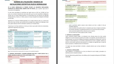imagen de las normas de reserva de instalaciones deportivas Miguelturra, 23 de junio de 2020