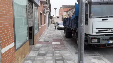 imagen de obras de mejora del acerado en Miguelturra, octubre de 2020